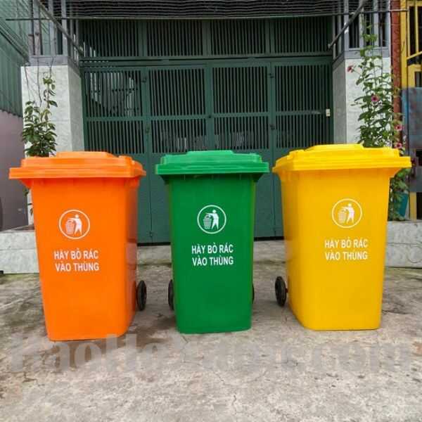 Thùng Rác Nhựa Lá