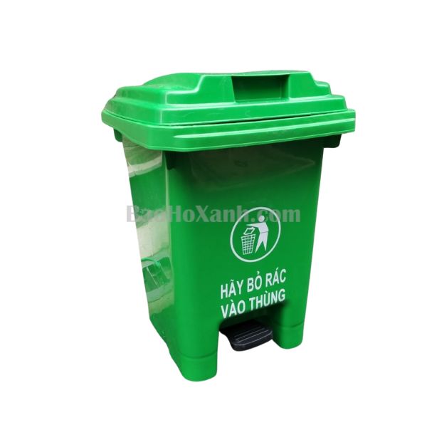 Thùng Rác Xanh Lá Đạp Chân Tiện Dụng