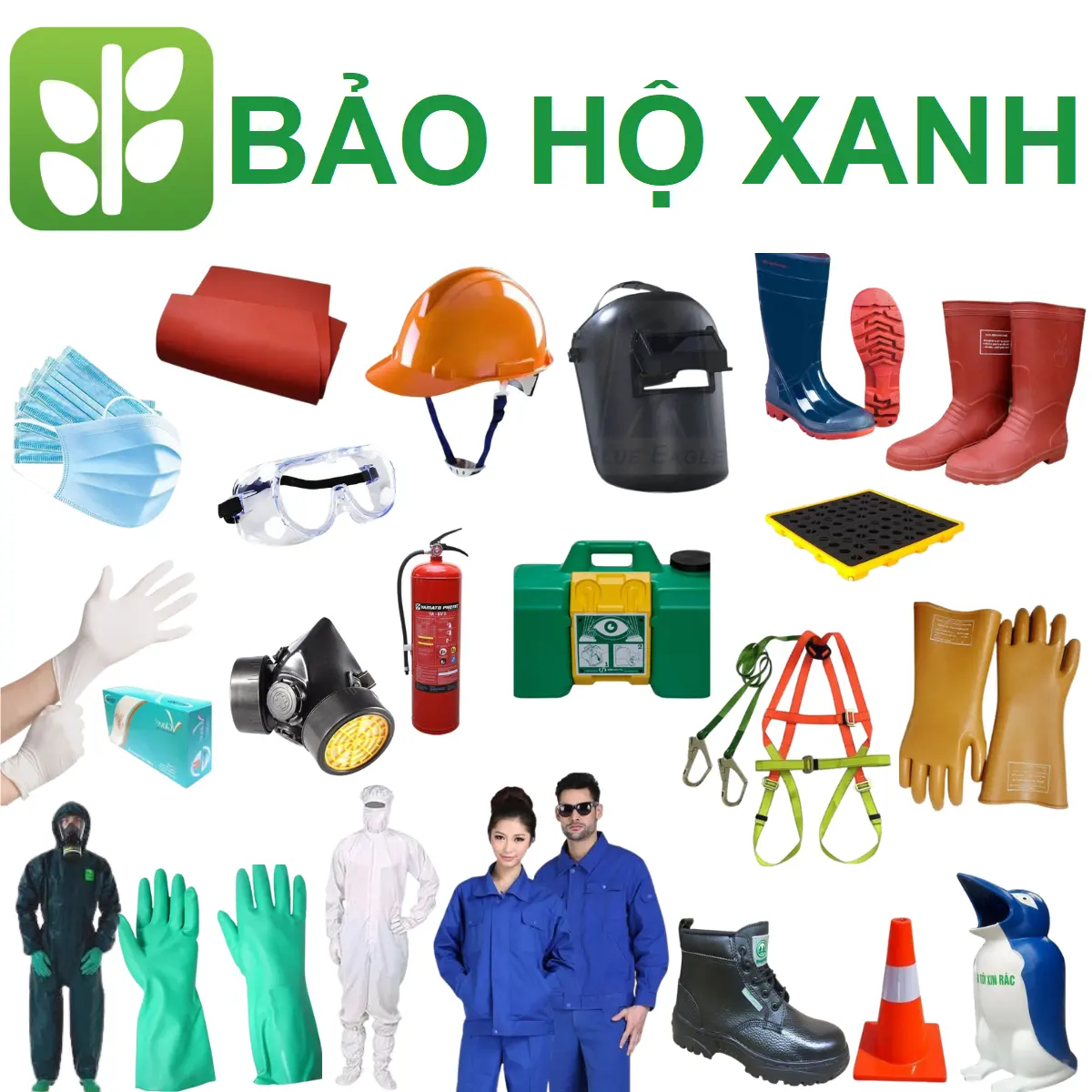 Bảo hộ lao động Bảo Hộ Xanh: quần áo, giày, găng tay, mũ, kính bảo hộ chính hãng